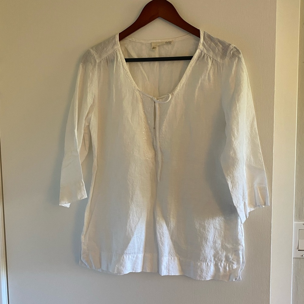 Breezy white Eileen fisher blouse